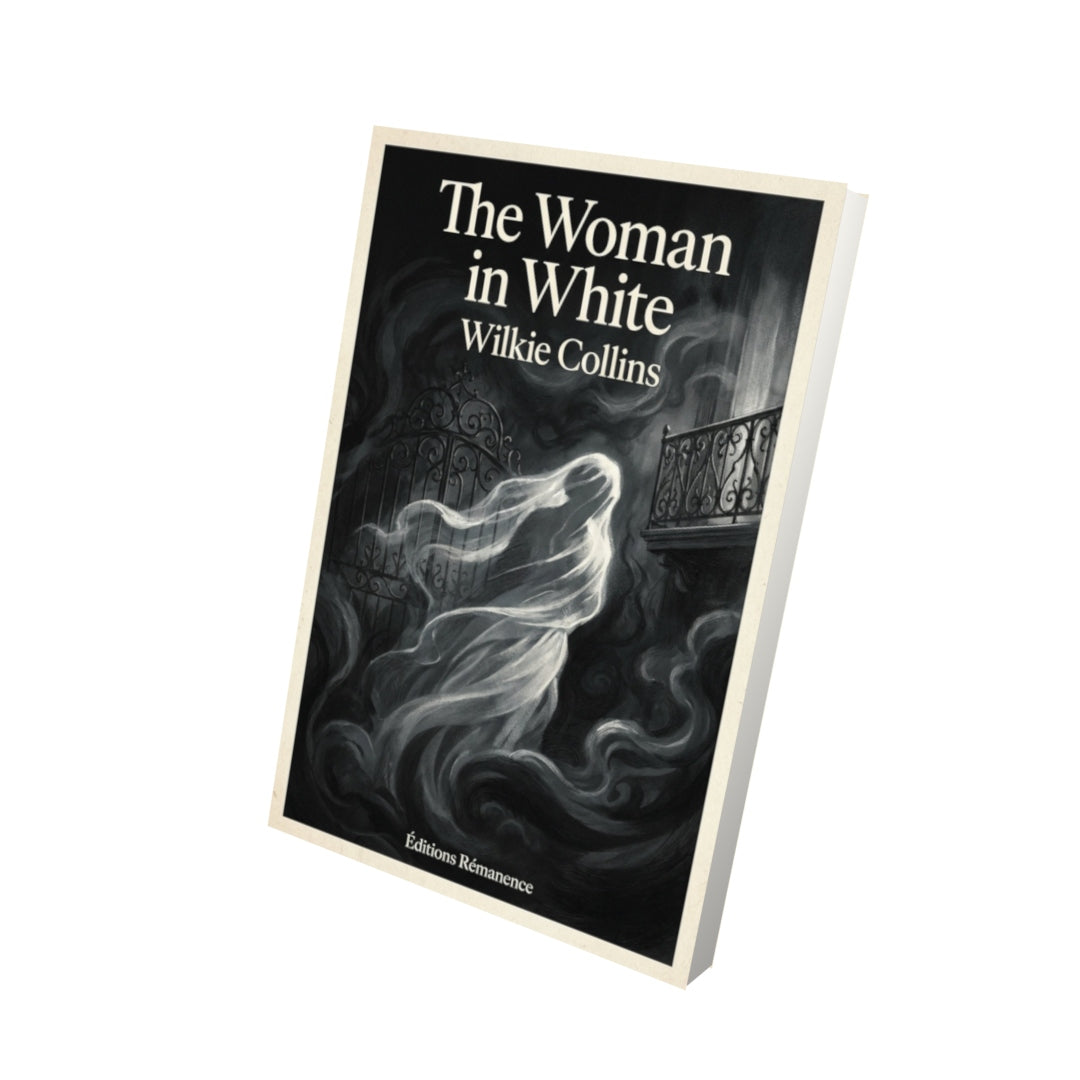 Livre The Woman in White – Wilkie Collins - Vue 3D - Editions Remanence