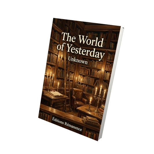 Livre The World of Yesterday - Vue 3D - Editions Remanence