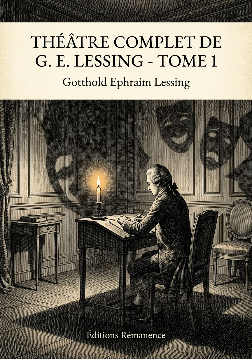 Livre Théâtre complet de G. E. Lessing - Tome 1 par Gotthold Ephraim Lessing - Couverture - Editions Remanence