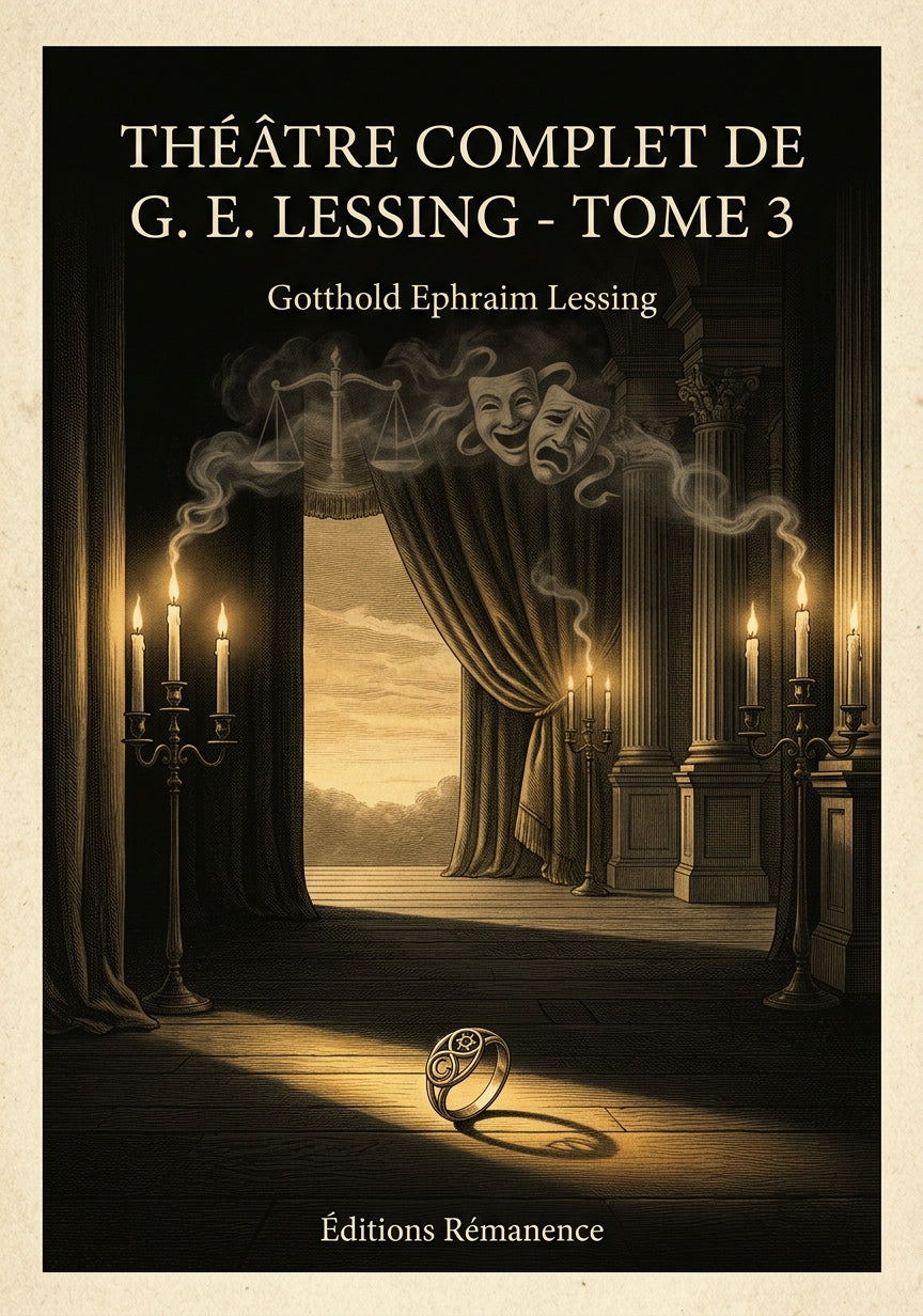 Livre Théâtre complet de G. E. Lessing - Tome 3 par Gotthold Ephraim Lessing - Couverture - Editions Remanence