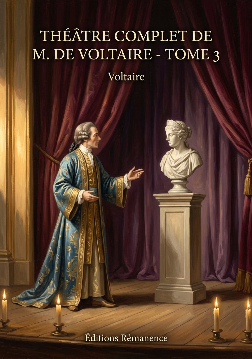 Livre Théâtre complet de M. de Voltaire - Tome 3 par Voltaire - Couverture - Editions Remanence