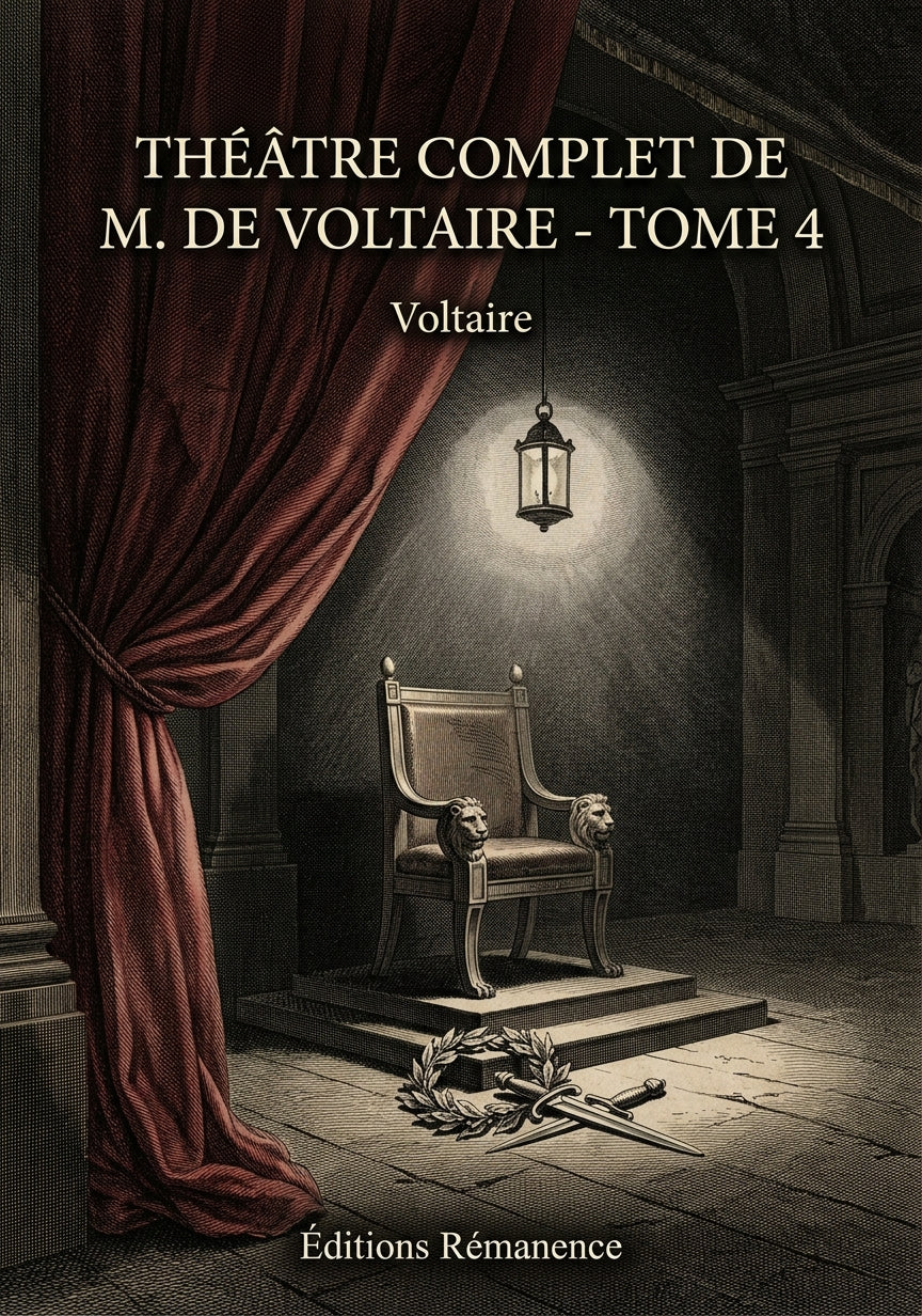 Livre Théâtre complet de M. de Voltaire - Tome 4 par Voltaire - Couverture - Editions Remanence