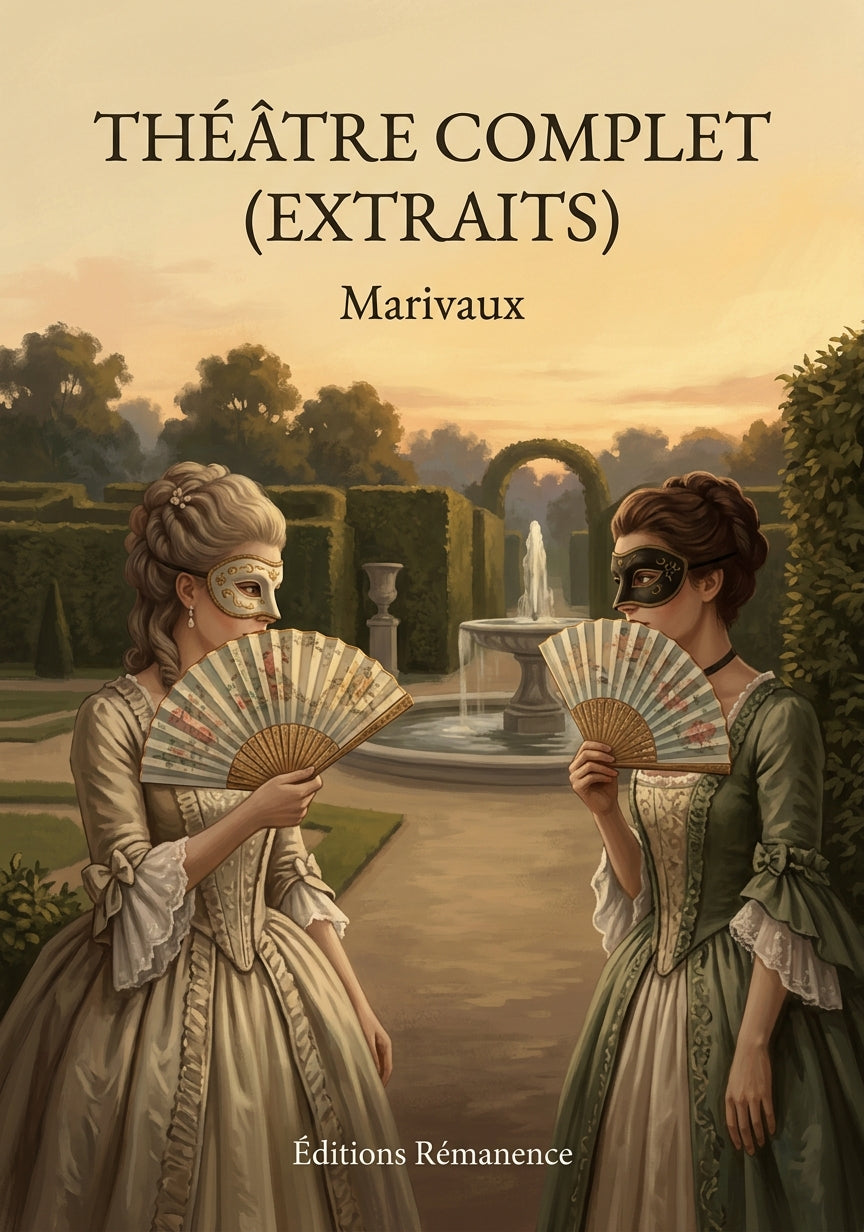 Livre Théâtre complet (extraits) par Marivaux - Couverture - Editions Remanence