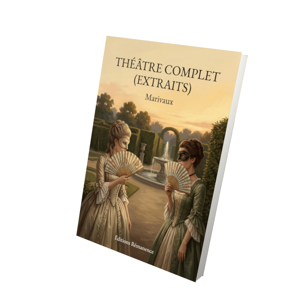 Livre Théâtre complet (extraits) par Marivaux - Vue 3D - Editions Remanence