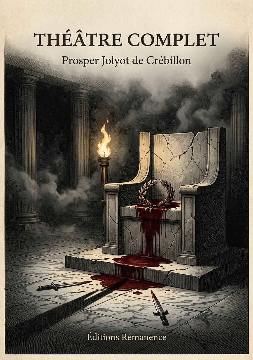 Livre Théâtre complet par Prosper Jolyot de Crébillon - Couverture - Editions Remanence