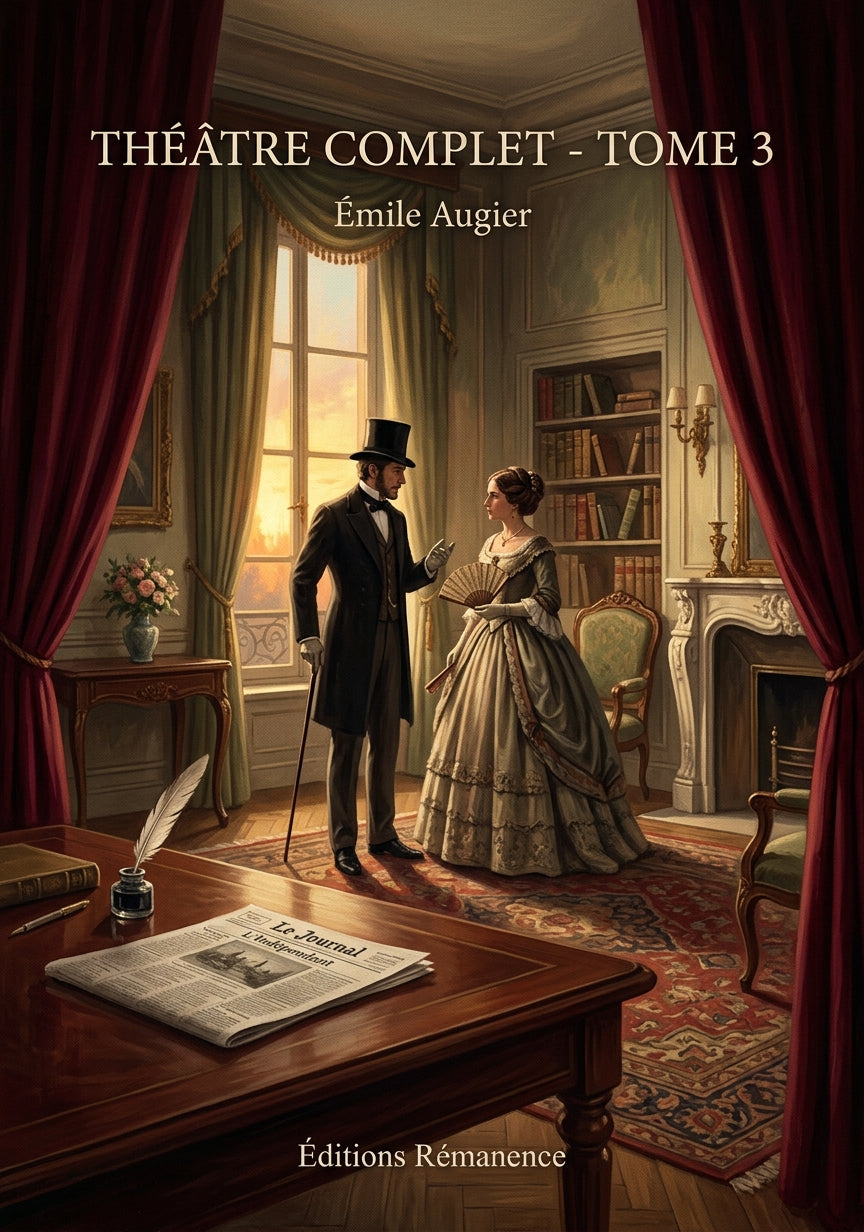 Livre Théâtre complet - Tome 3 par Émile Augier - Couverture - Editions Remanence