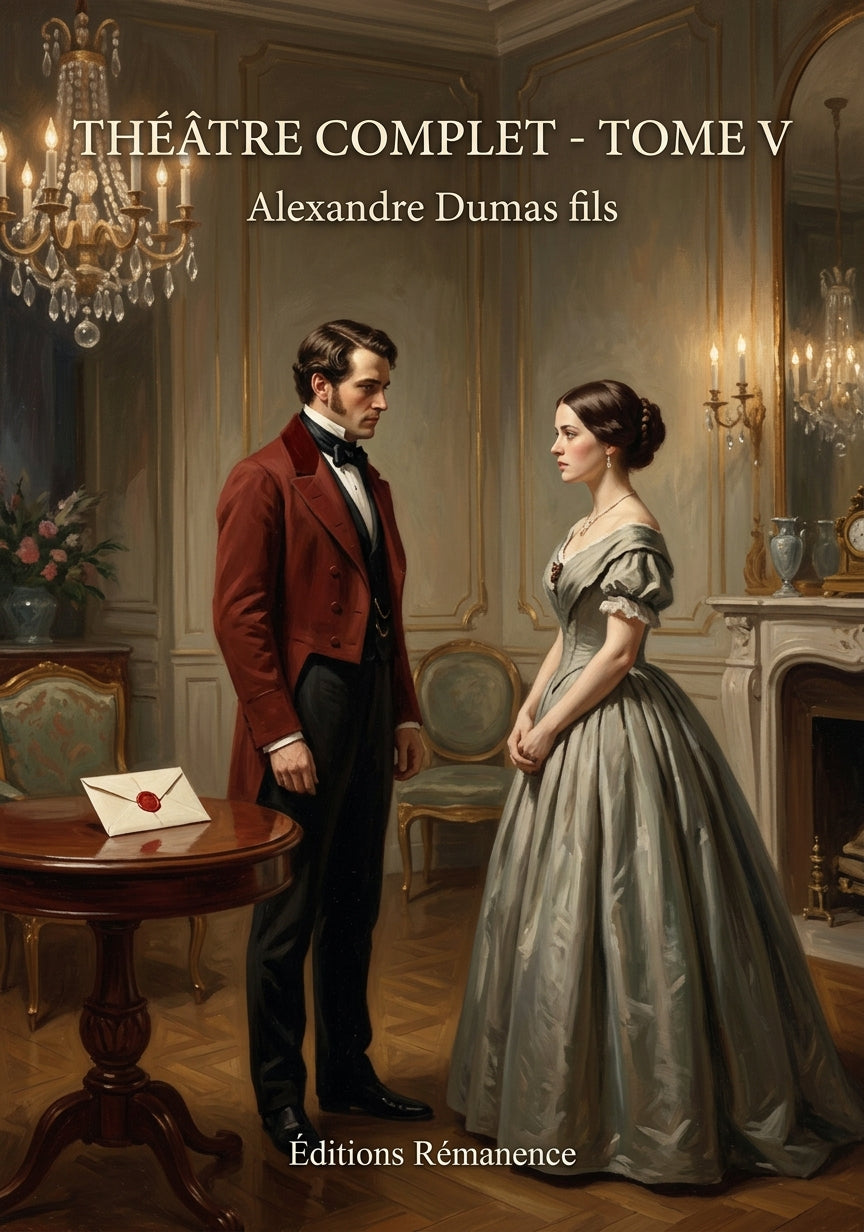 Livre Théâtre complet - Tome V par Alexandre Dumas fils - Couverture - Editions Remanence