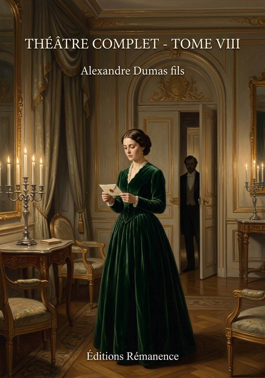 Livre Théâtre complet - Tome VIII par Alexandre Dumas fils - Couverture - Editions Remanence
