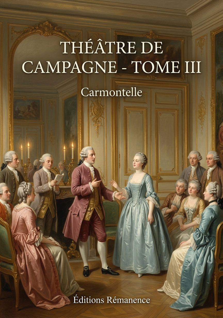 Livre Théâtre de campagne - Tome III par Carmontelle - Couverture - Editions Remanence