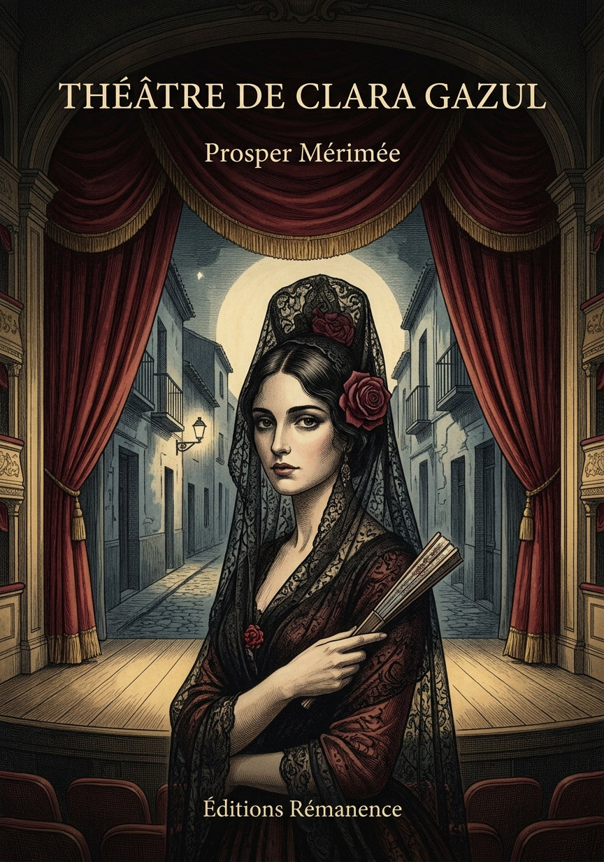 Livre Théâtre de Clara Gazul par Prosper Mérimée - Couverture - Editions Remanence