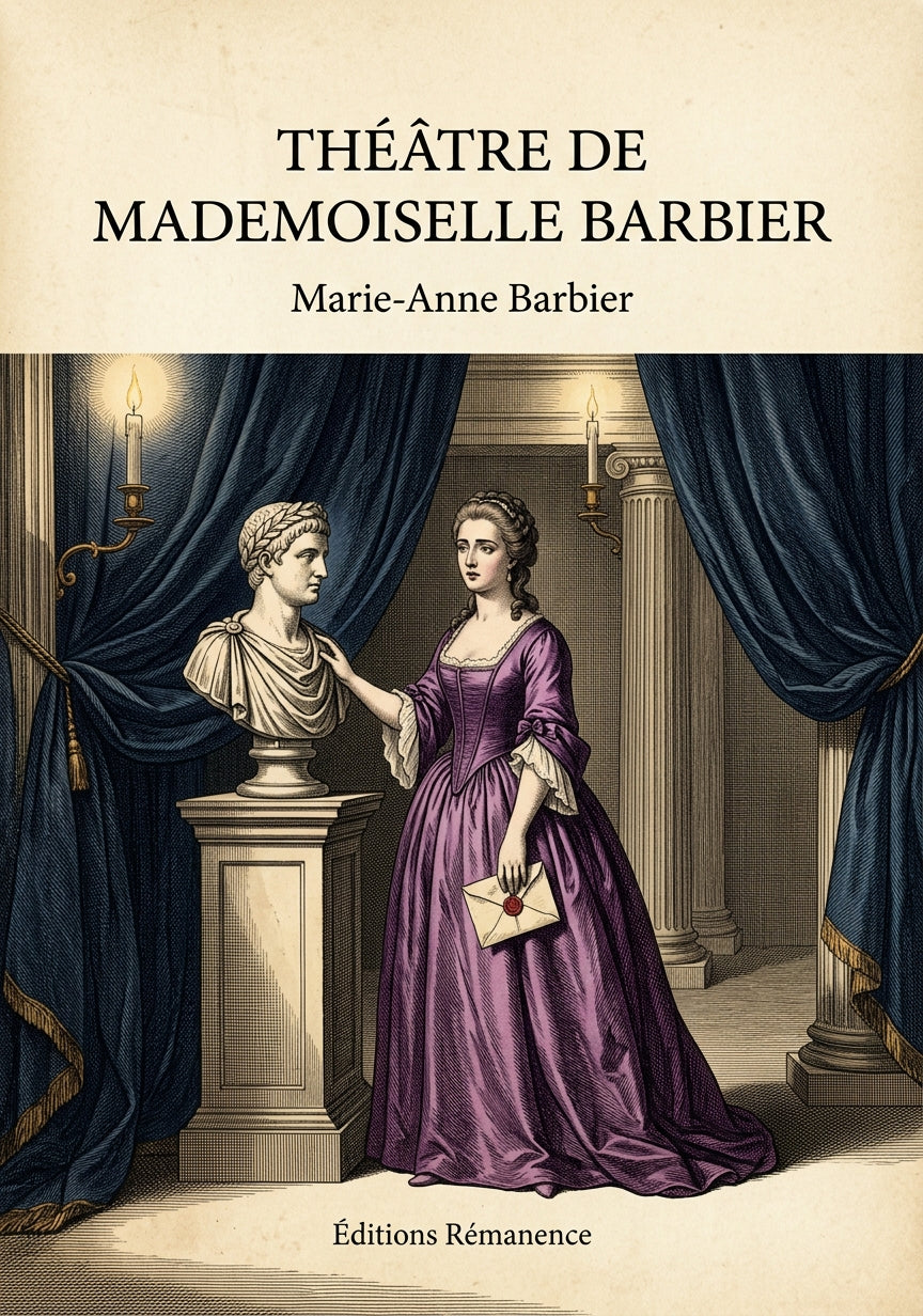 Livre Théâtre de Mademoiselle Barbier par Marie-Anne Barbier - Couverture - Editions Remanence