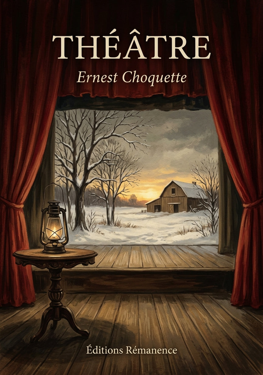 Livre Théâtre par Ernest Choquette - Couverture - Editions Remanence