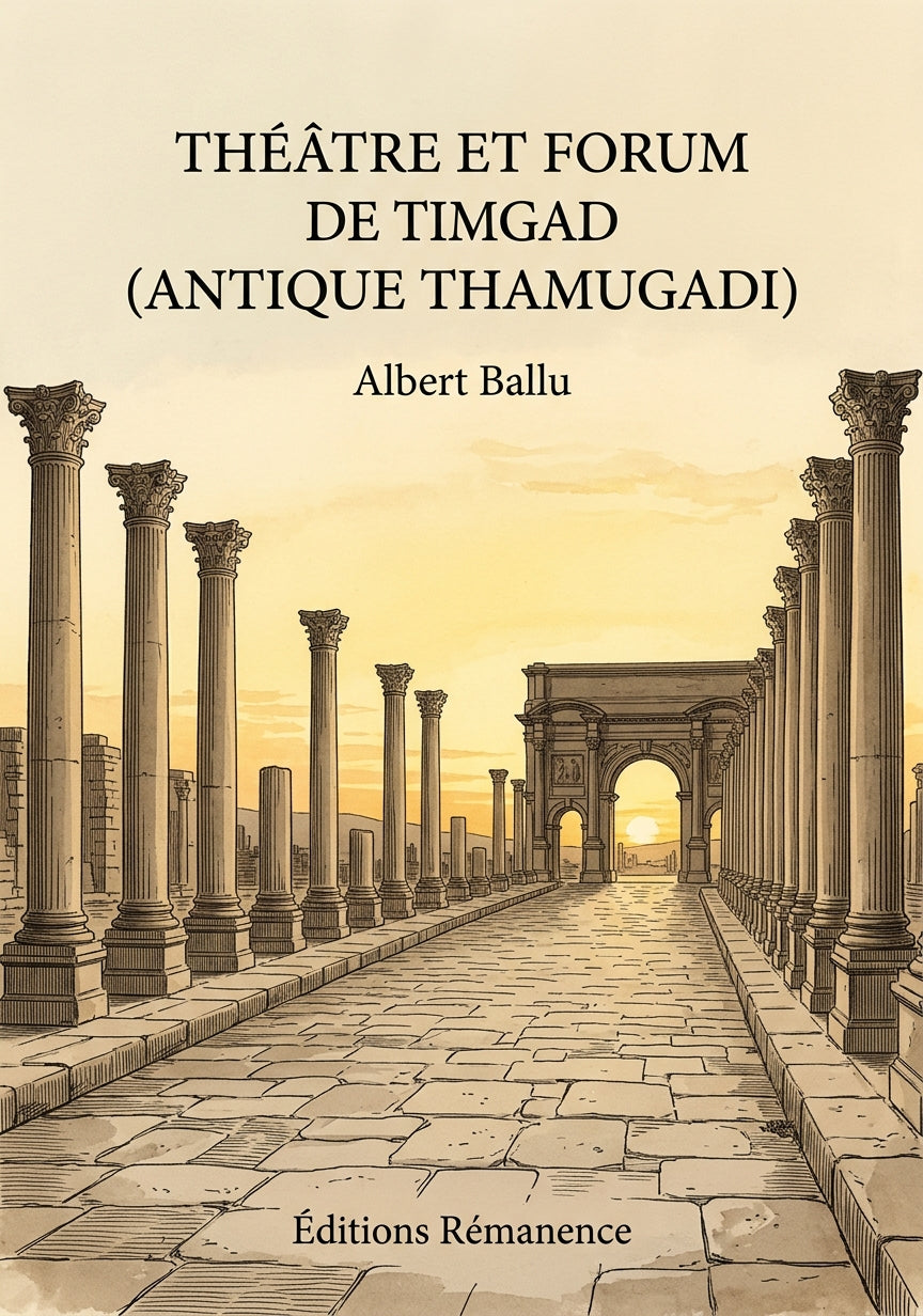 Livre Théâtre et forum de Timgad (antique Thamugadi) par Albert Ballu - Couverture - Editions Remanence