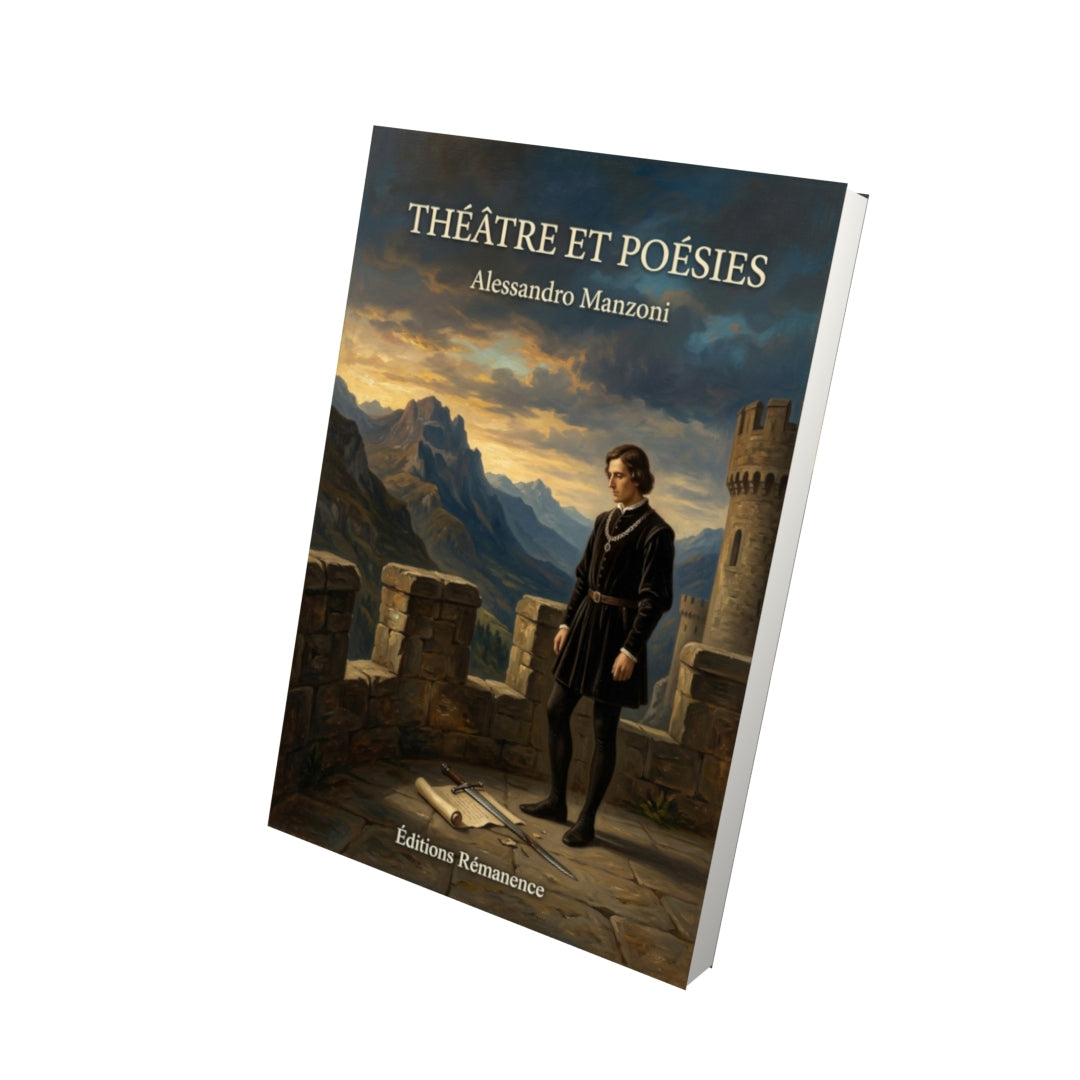 Livre Théâtre et Poésies par Alessandro Manzoni - Vue 3D - Editions Remanence