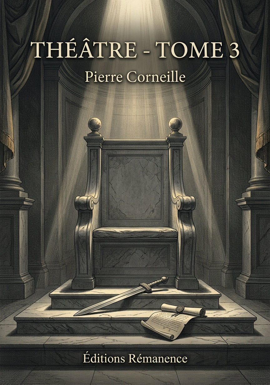 Livre Théâtre - Tome 3 par Pierre Corneille - Couverture - Editions Remanence