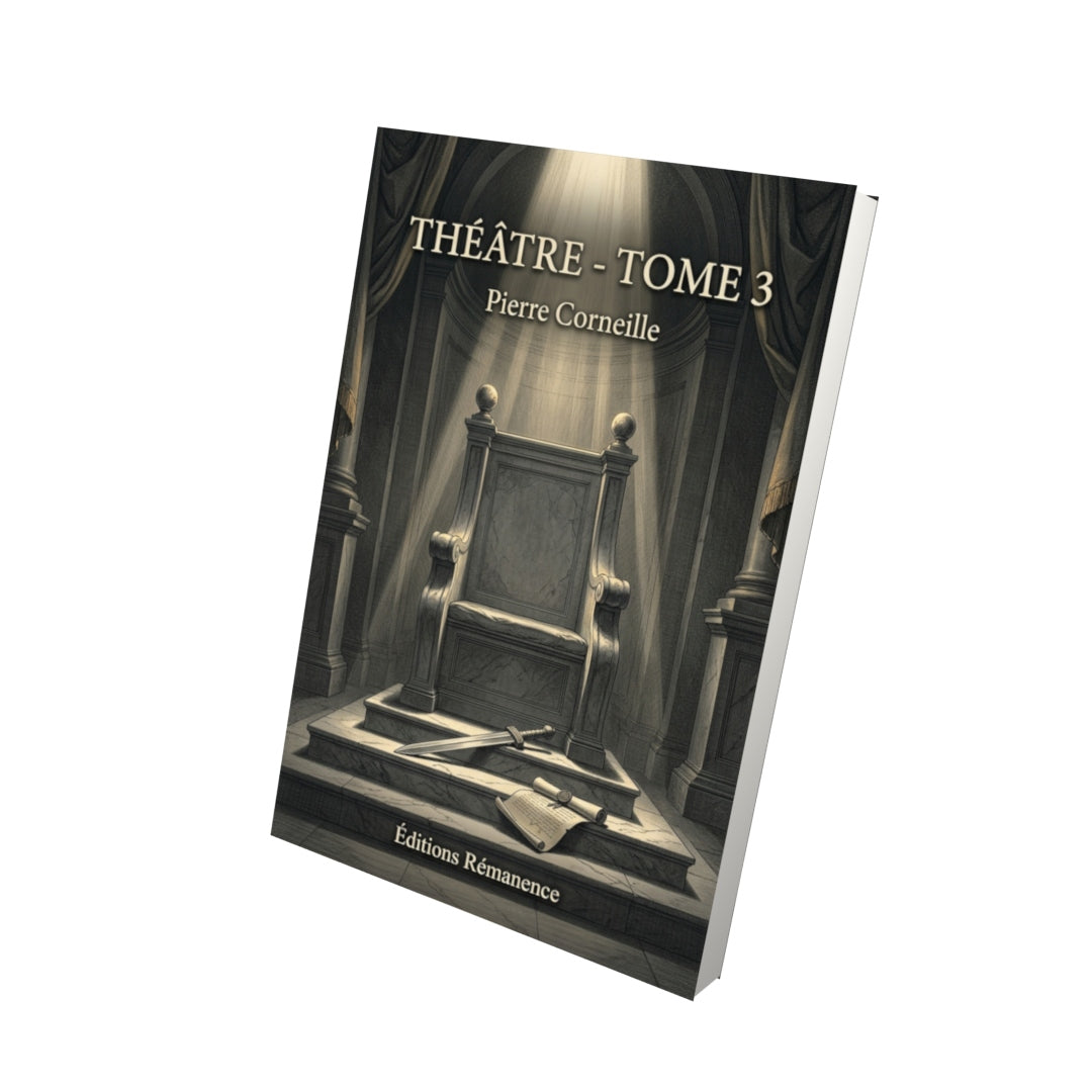 Livre Théâtre - Tome 3 par Pierre Corneille - Vue 3D - Editions Remanence