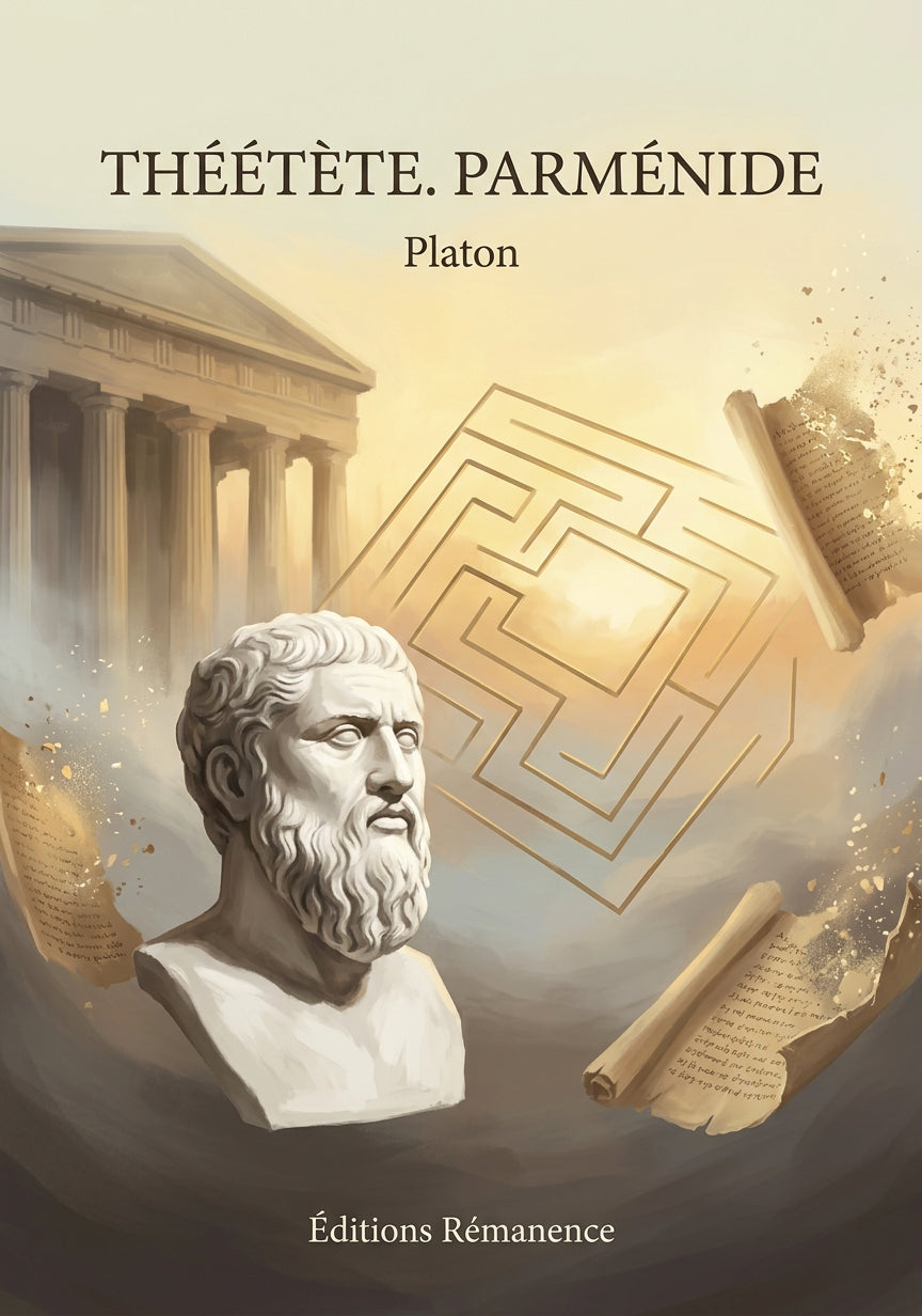 Livre Théétète. Parménide par Platon - Couverture - Editions Remanence