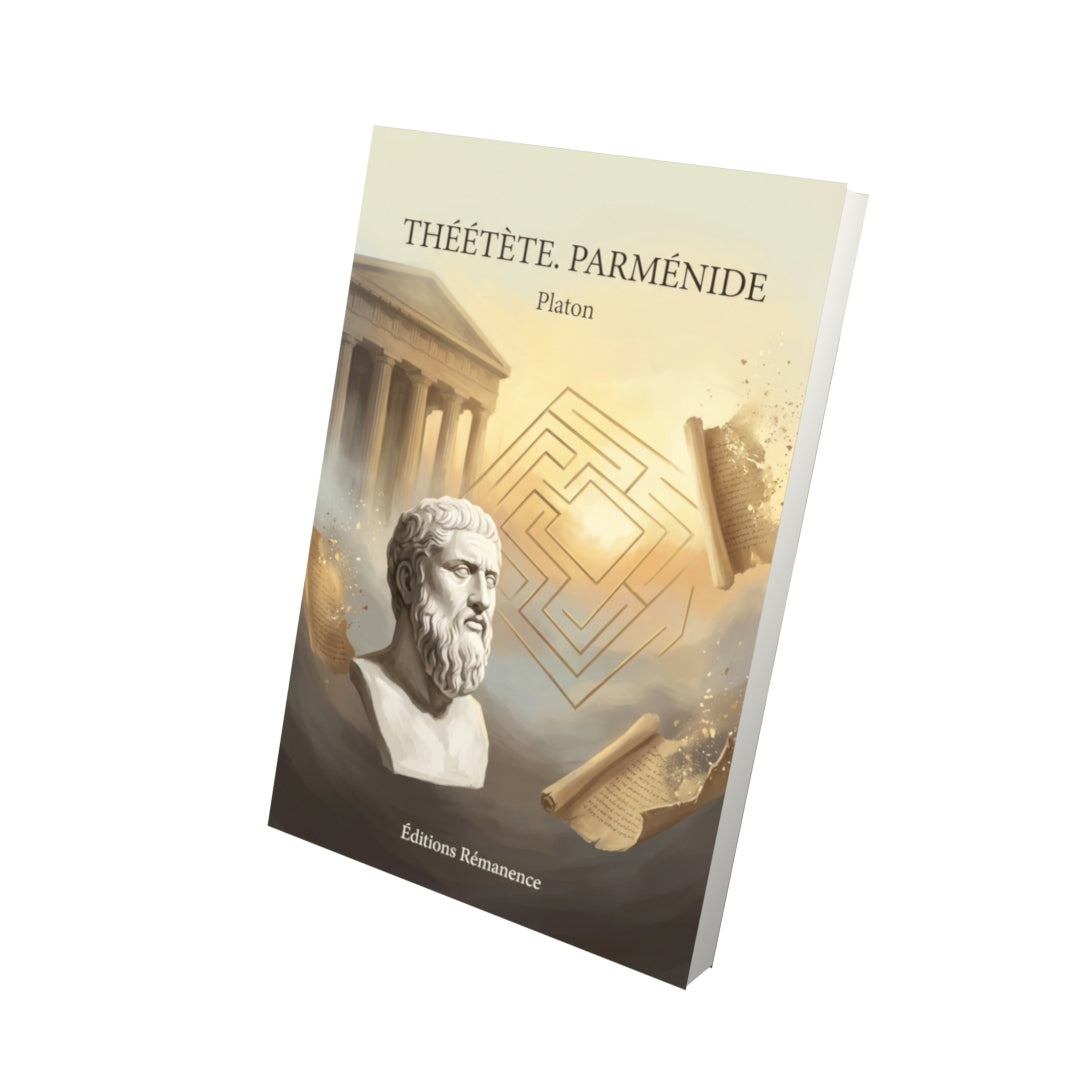 Livre Théétète. Parménide par Platon - Vue 3D - Editions Remanence