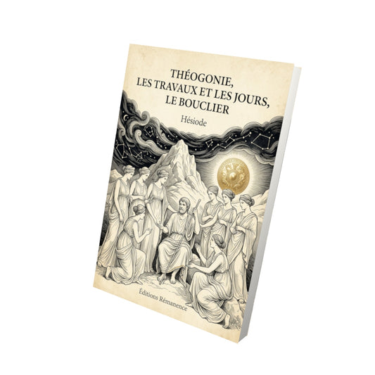 Livre Théogonie, Les Travaux et les jours, Le Bouclier - Hésiode - Vue 3D - Editions Remanence