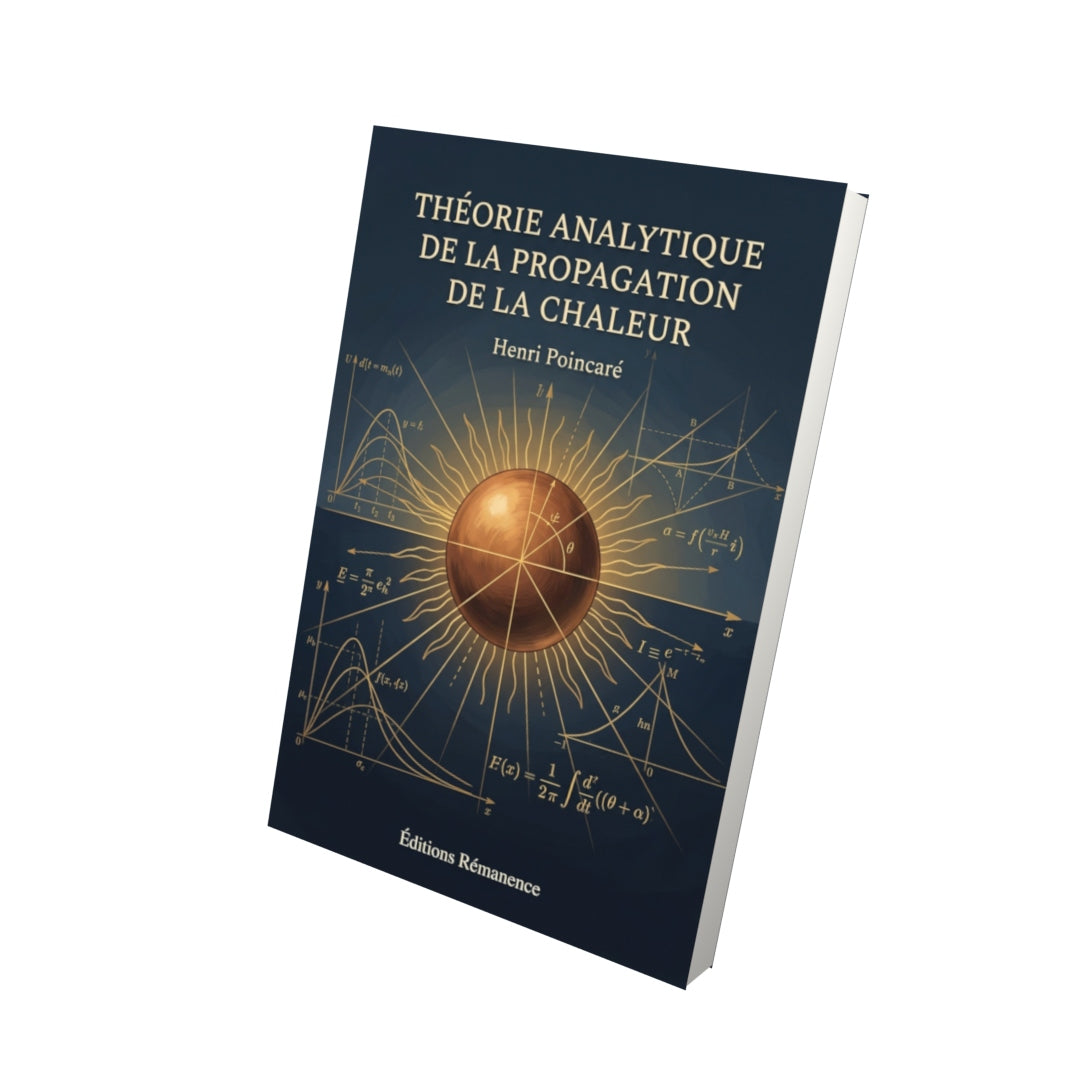 Livre Théorie analytique de la propagation de la chaleur par Henri Poincaré - Vue 3D - Editions Remanence