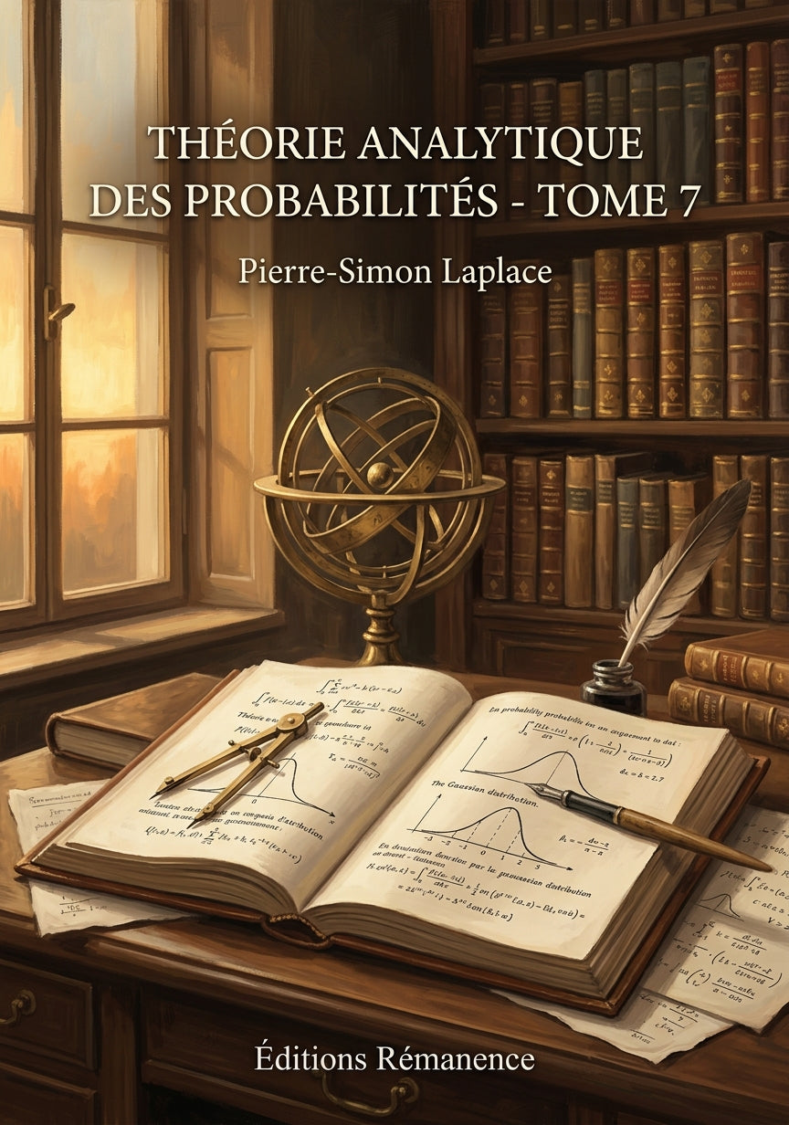 Livre Théorie analytique des probabilités - Tome 7 par Pierre-Simon Laplace - Couverture - Editions Remanence