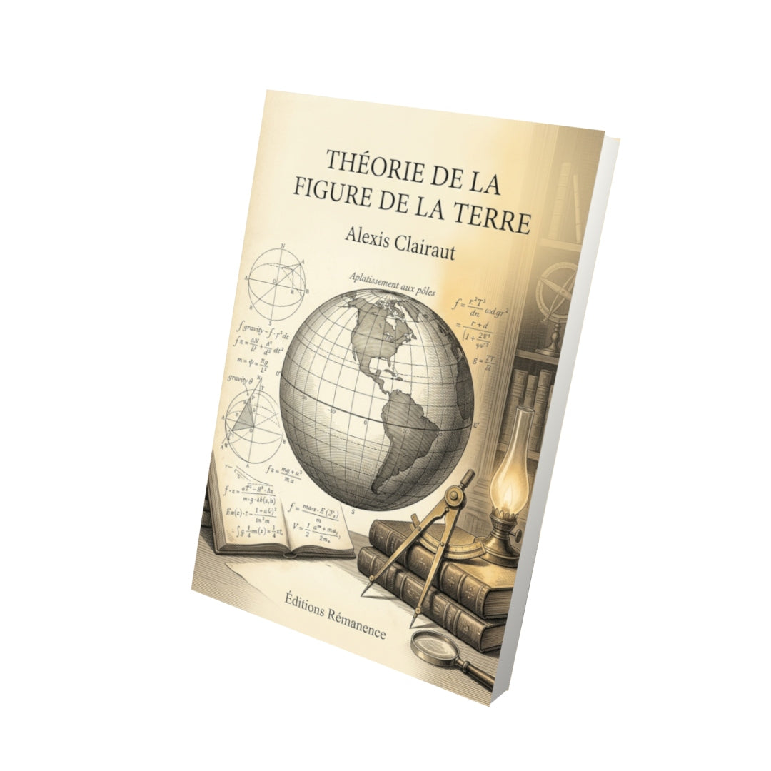 Livre Théorie de la figure de la terre par Alexis Clairaut - Vue 3D - Editions Remanence