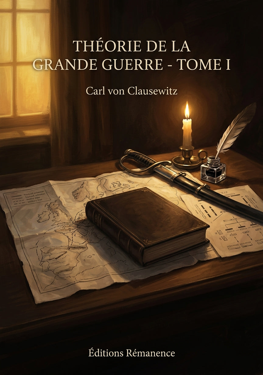 Livre Théorie de la grande guerre - Tome I par Carl von Clausewitz - Couverture - Editions Remanence
