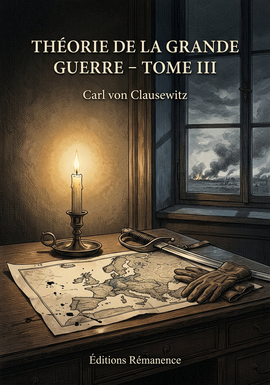 Livre Théorie de la grande guerre - Tome III par Carl von Clausewitz - Couverture - Editions Remanence