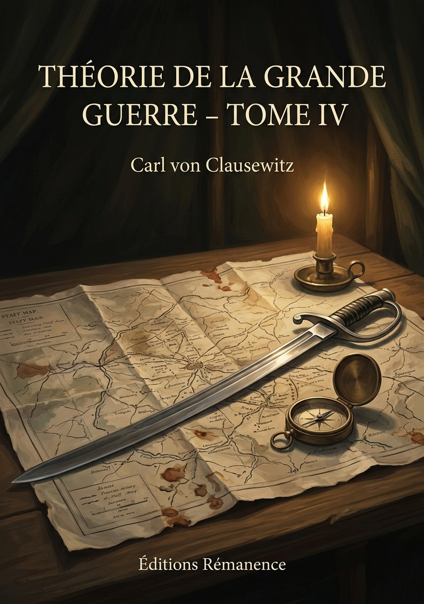 Livre Théorie de la grande guerre - Tome IV par Carl von Clausewitz - Couverture - Editions Remanence