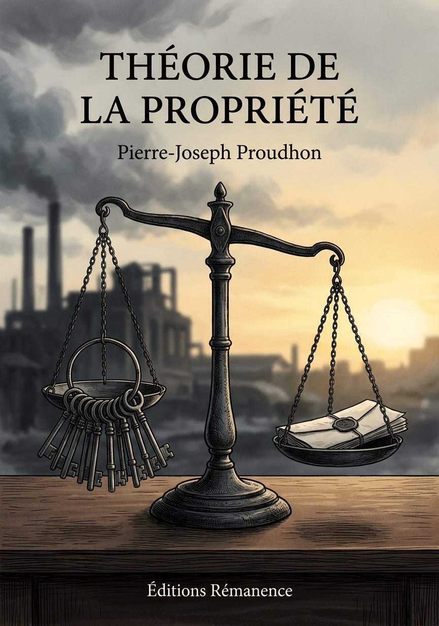 Livre Théorie de la propriété par Pierre-Joseph Proudhon - Couverture - Editions Remanence