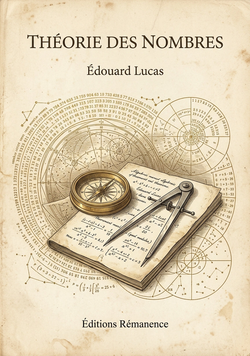 Livre Théorie des nombres par Édouard Lucas - Couverture - Editions Remanence