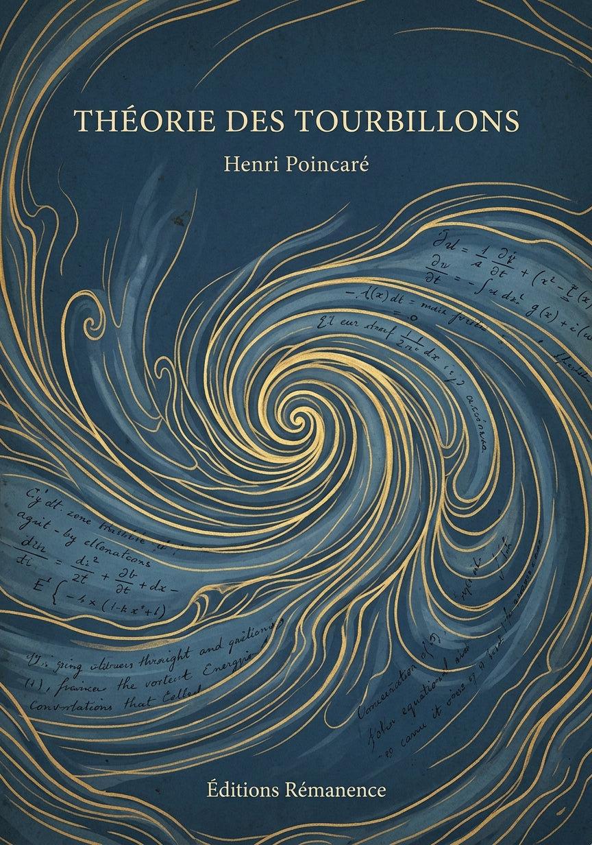 Livre Théorie des tourbillons par Henri Poincaré - Couverture - Editions Remanence