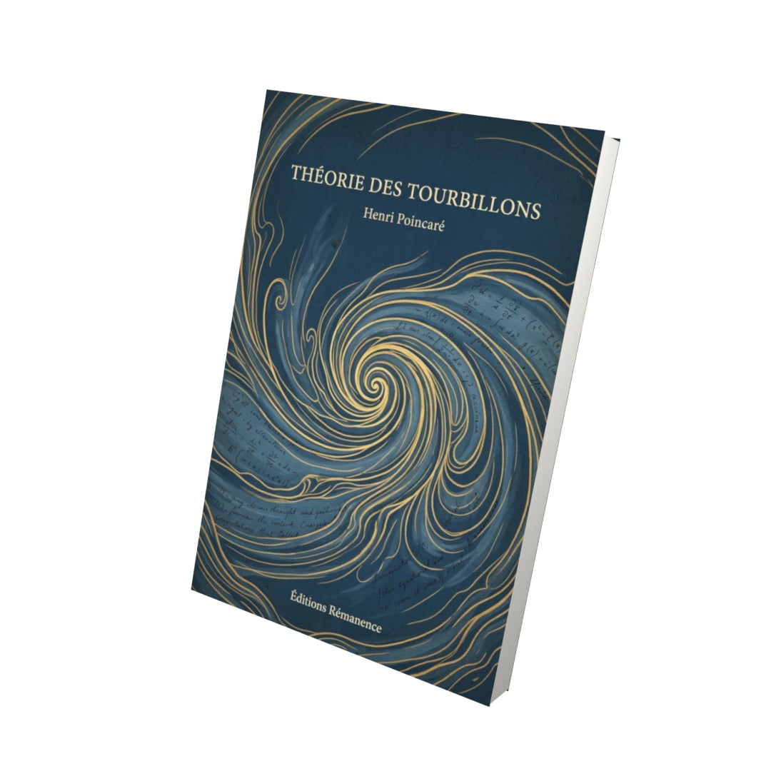 Livre Théorie des tourbillons par Henri Poincaré - Vue 3D - Editions Remanence