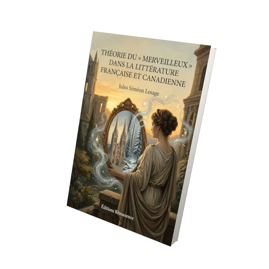 Livre Théorie du « merveilleux » dans la littérature française et canadienne par Jules Siméon Lesage - Vue 3D - Editions Remanence