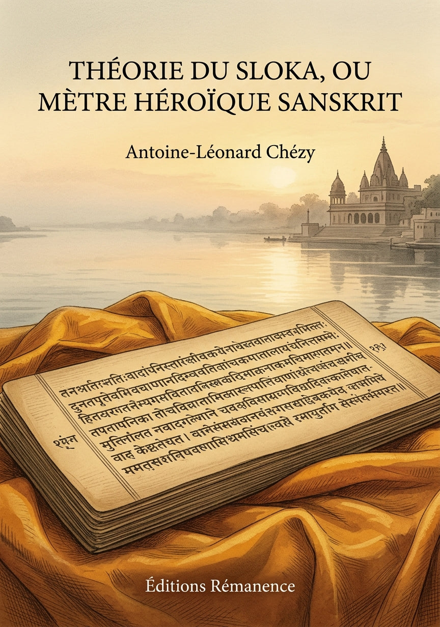 Livre Théorie du sloka, ou Mètre héroïque sanskrit par Antoine-Léonard Chézy - Couverture - Editions Remanence