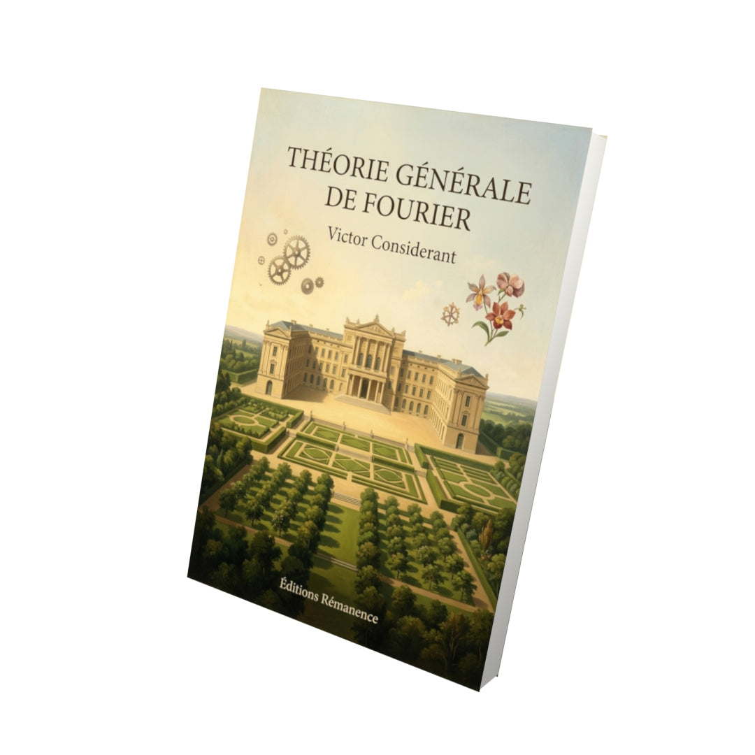 Livre Théorie générale de Fourier par Victor Considerant - Vue 3D - Editions Remanence