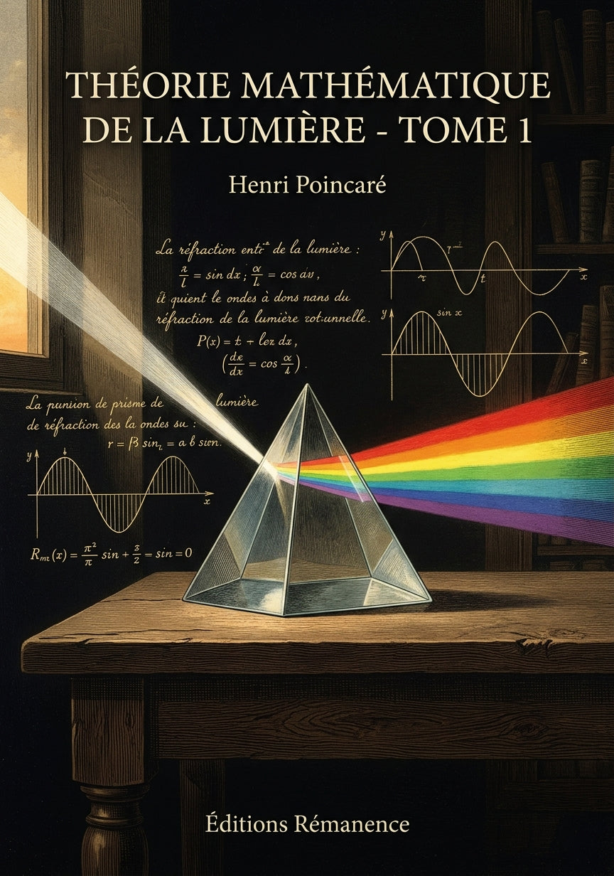 Livre Théorie mathématique de la lumière - Tome 2 par Henri Poincaré - Couverture - Editions Remanence