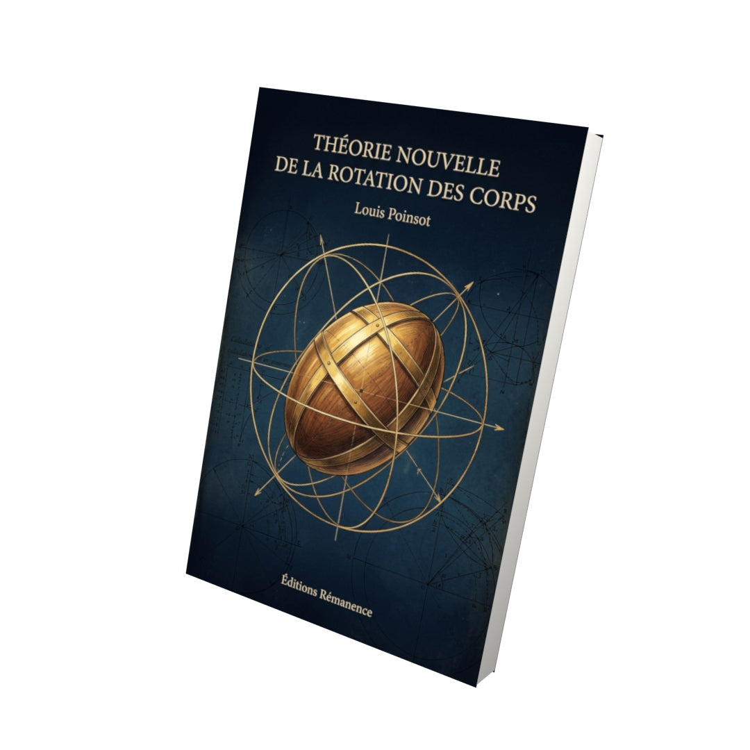 Livre Théorie nouvelle de la rotation des corps par Louis Poinsot - Vue 3D - Editions Remanence
