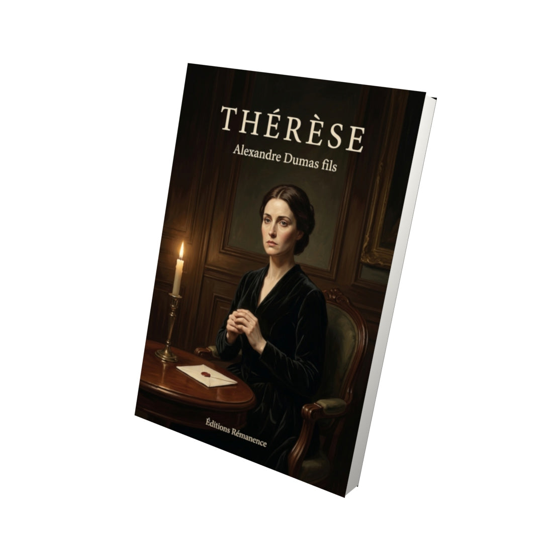 Livre Thérèse par Alexandre Dumas fils - Vue 3D - Editions Remanence