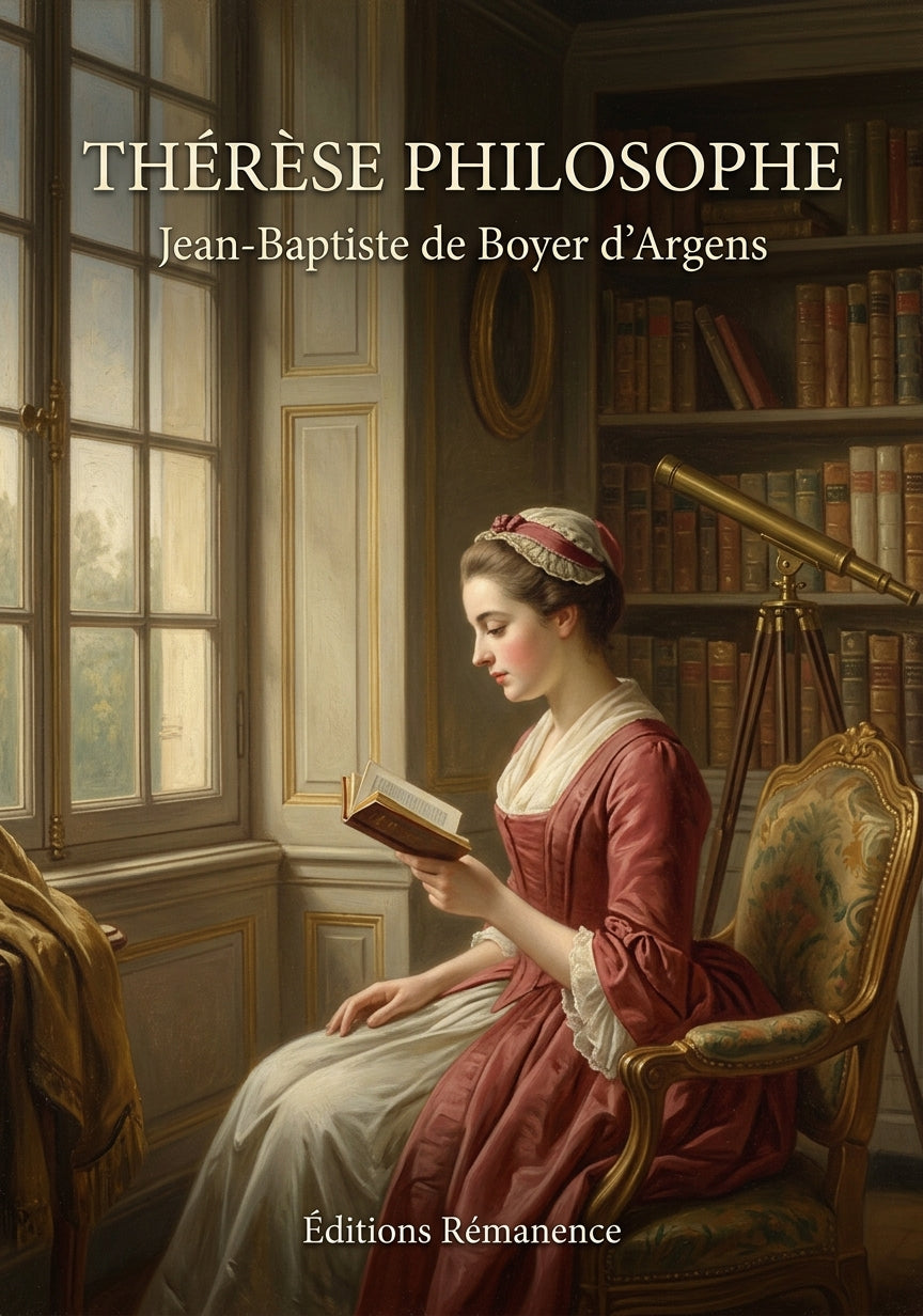 Livre Thérèse philosophe par Jean-Baptiste de Boyer d’Argens - Couverture - Editions Remanence