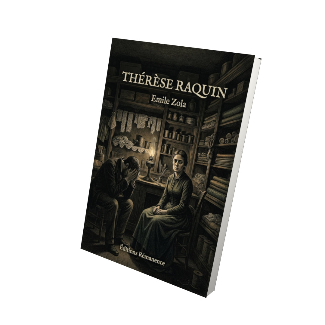 Livre Thérèse Raquin - Emile Zola - Vue 3D - Editions Remanence