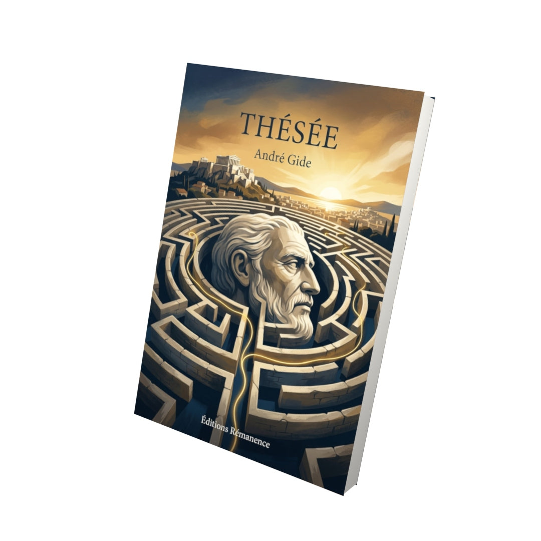 Livre Thésée par André Gide - Vue 3D - Editions Remanence