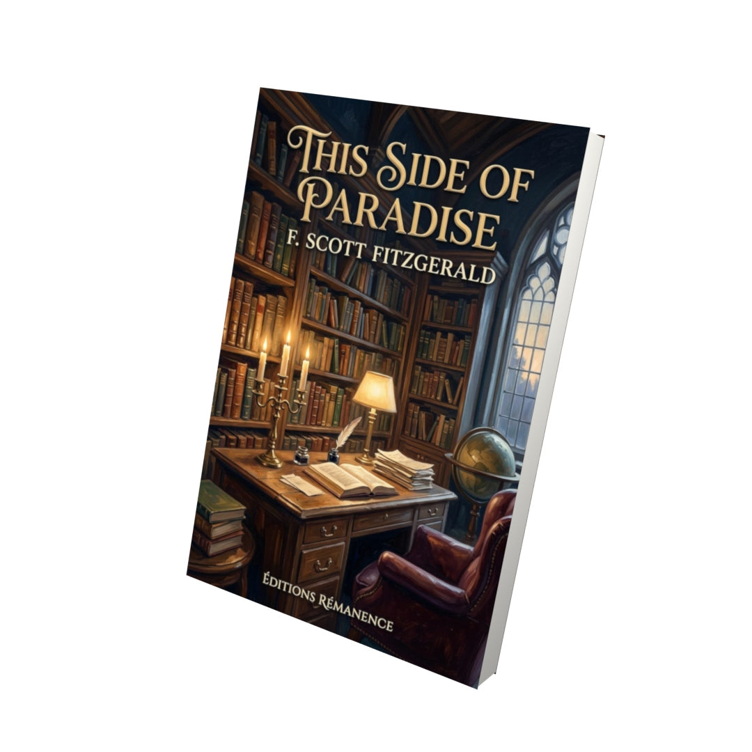 Livre This Side of Paradise – F. Scott Fitzgerald - Vue 3D - Editions Remanence