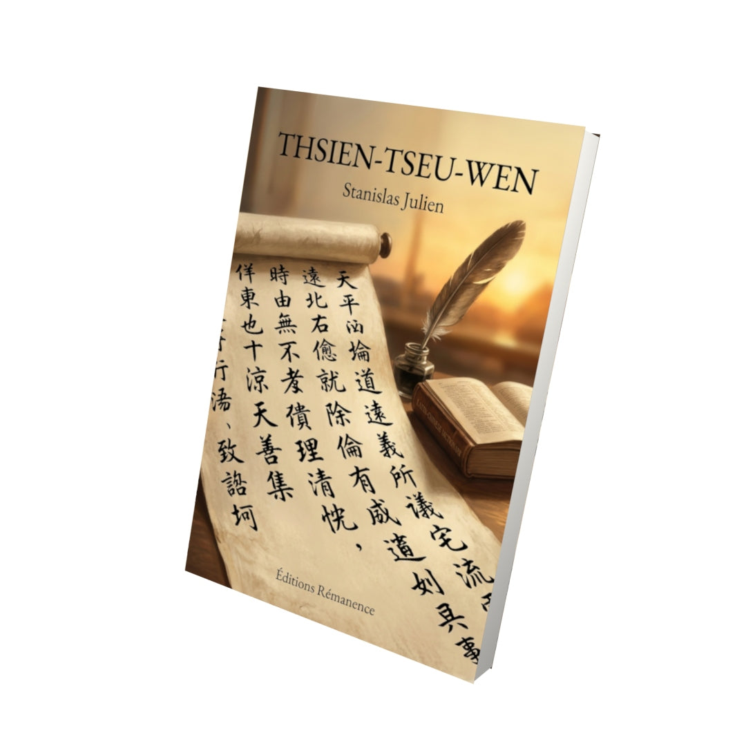 Livre Thsien-Tseu-Wen par Stanislas Julien - Vue 3D - Editions Remanence