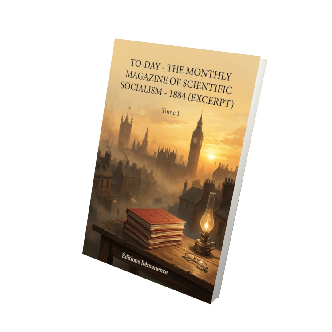 Livre To-Day - The Monthly Magazine of Scientific Socialism - 1884 (excerpt) par Tome 1 - Vue 3D - Editions Remanence