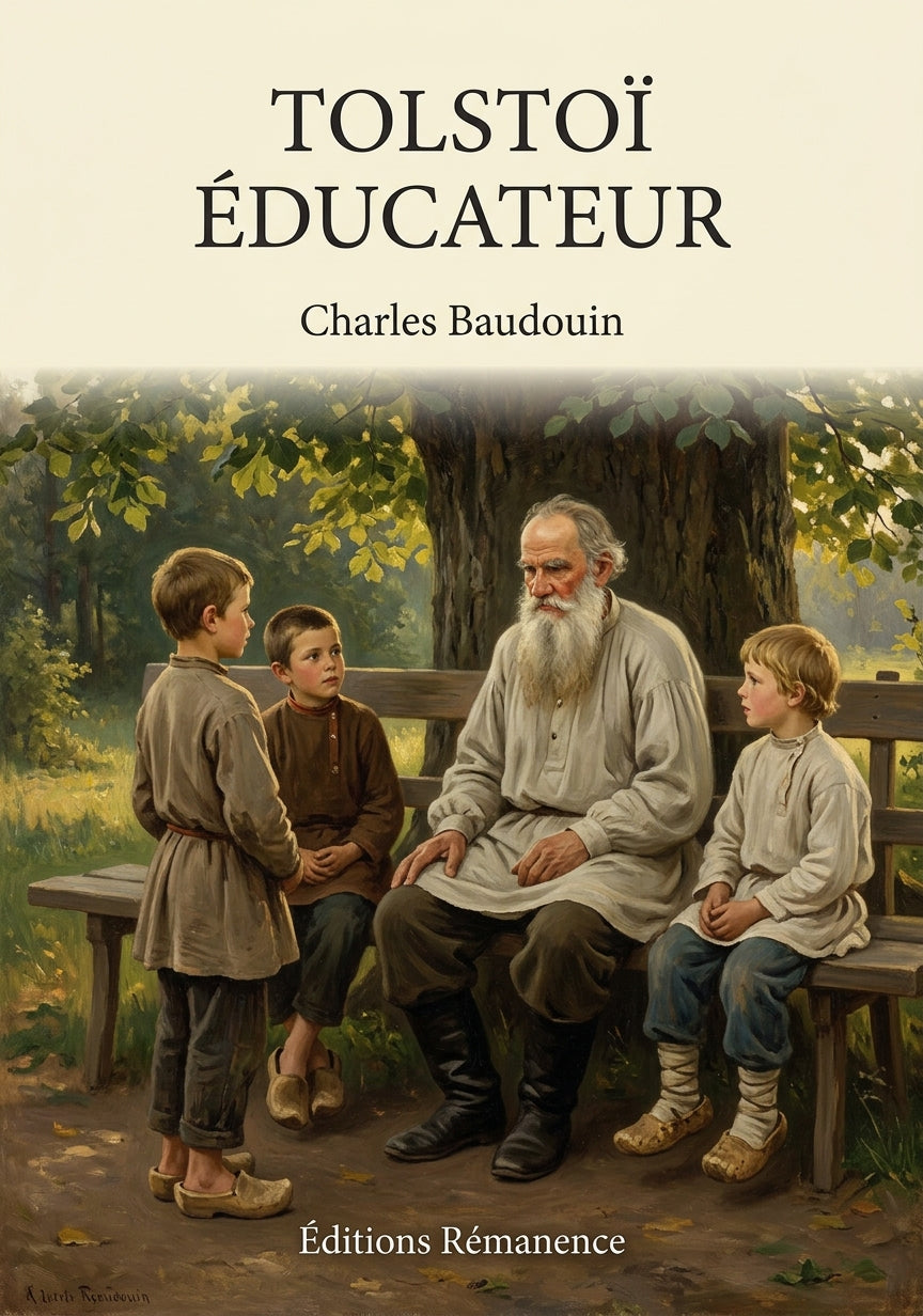 Livre Tolstoï éducateur par Charles Baudouin - Couverture - Editions Remanence