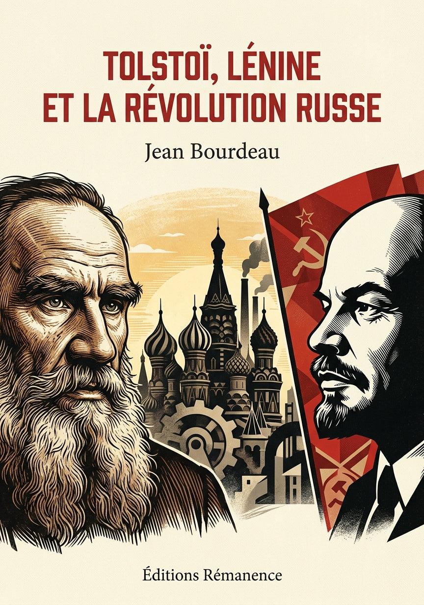 Livre Tolstoï, Lénine et la Révolution russe par Jean Bourdeau - Couverture - Editions Remanence