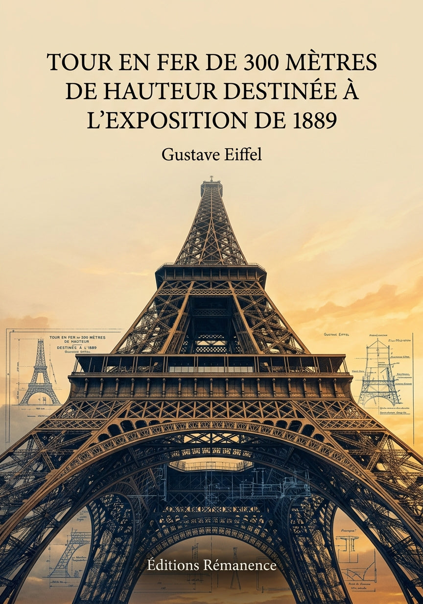 Livre Tour en fer de 300 mètres de hauteur destinée à l'Exposition de 1889 par Gustave Eiffel - Couverture - Editions Remanence