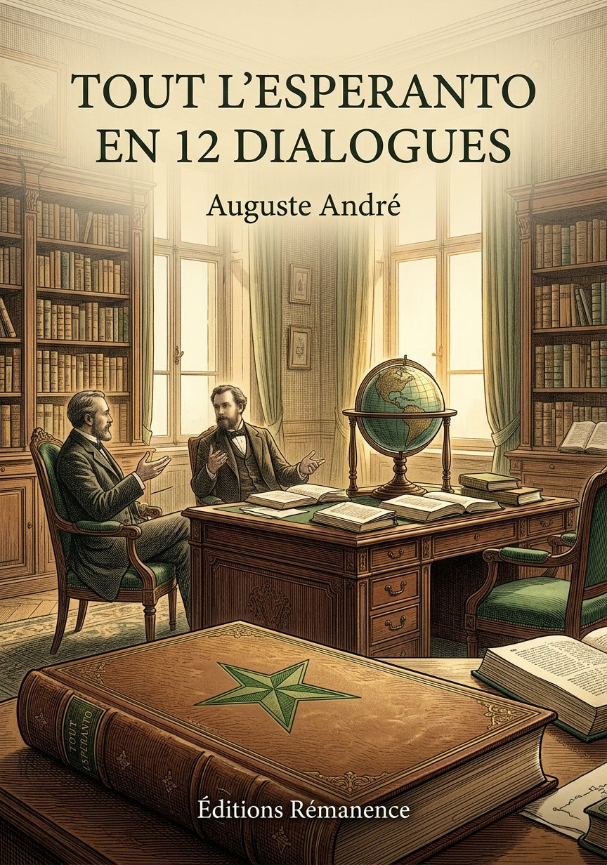 Livre Tout l'Esperanto en 12 dialogues par Auguste André - Couverture - Editions Remanence