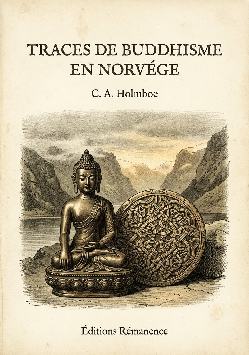 Livre Traces de buddhisme en Norvége par C. A. Holmboe - Couverture - Editions Remanence